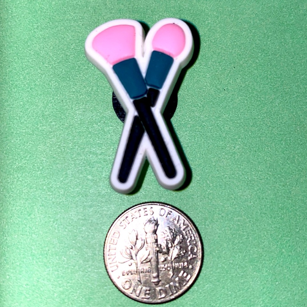 (10 for $15) 2 Pink Blushes Cosmetic Beauty Crocs Shoe Charms